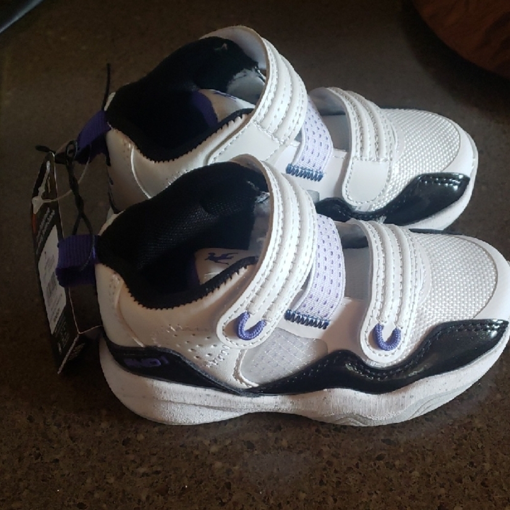 And1 7 Baby Toddler Boys White Black Velcro Sneakers High Tops Basketball